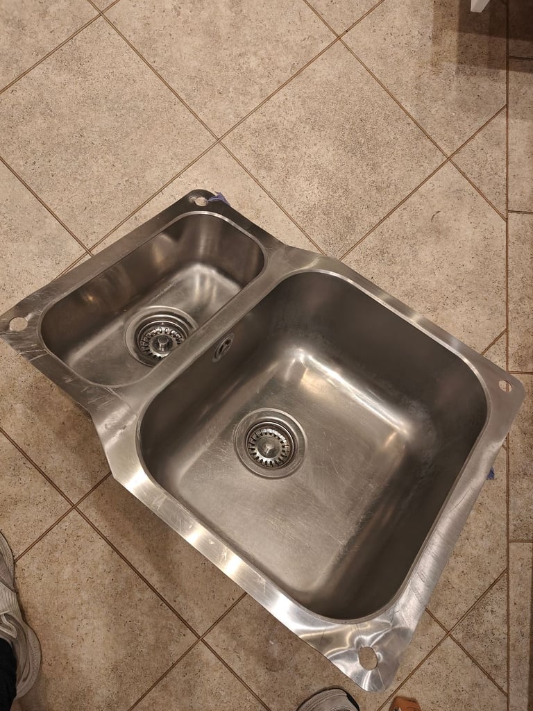 image for Rangemaster 597 x 472mm Atlantic Classic Stainless Steel 1.5mm Undermount Kitchen Sink used  