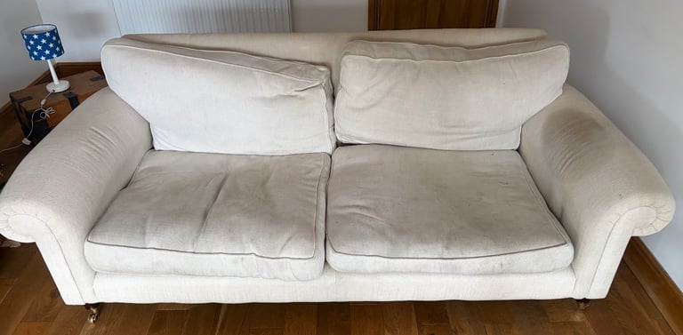 image for Cream Two Seater Sofa.