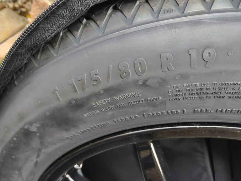 Jaguar i Pace Spare Wheel/Tyre 175/80/r19