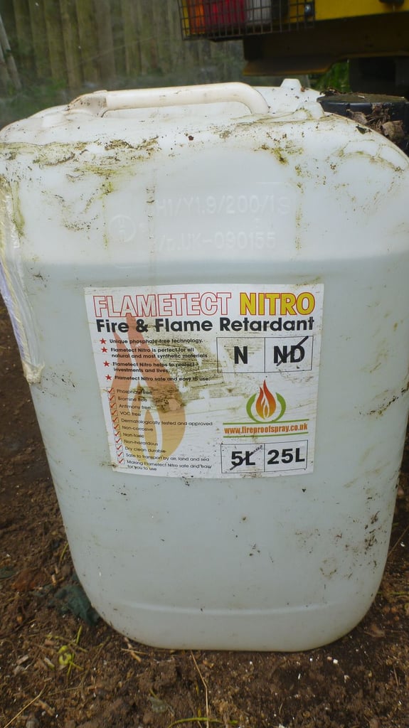 Flametect Nitro N Fire retardant spray for Synthetic and Natural Materials 25 Litre