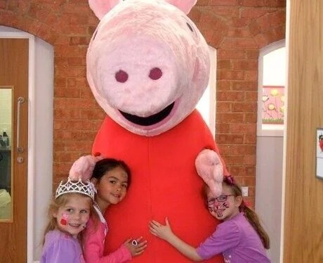 MIckey Minnie Mouse Minion Peppa Pig Party Parties Mascot Hire Kids Children's Party London Near me