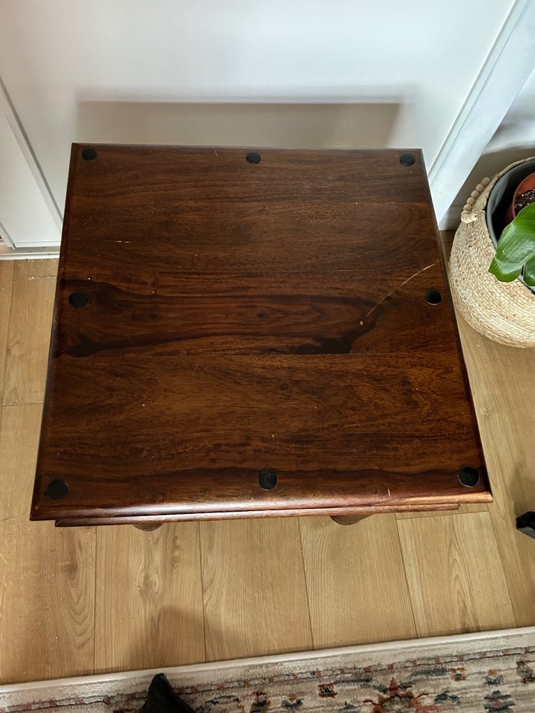 Solid wood side table