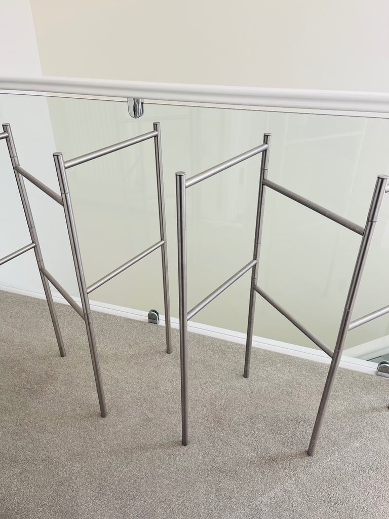 image for Two IKEA stainless steel clothes stands, organisers 