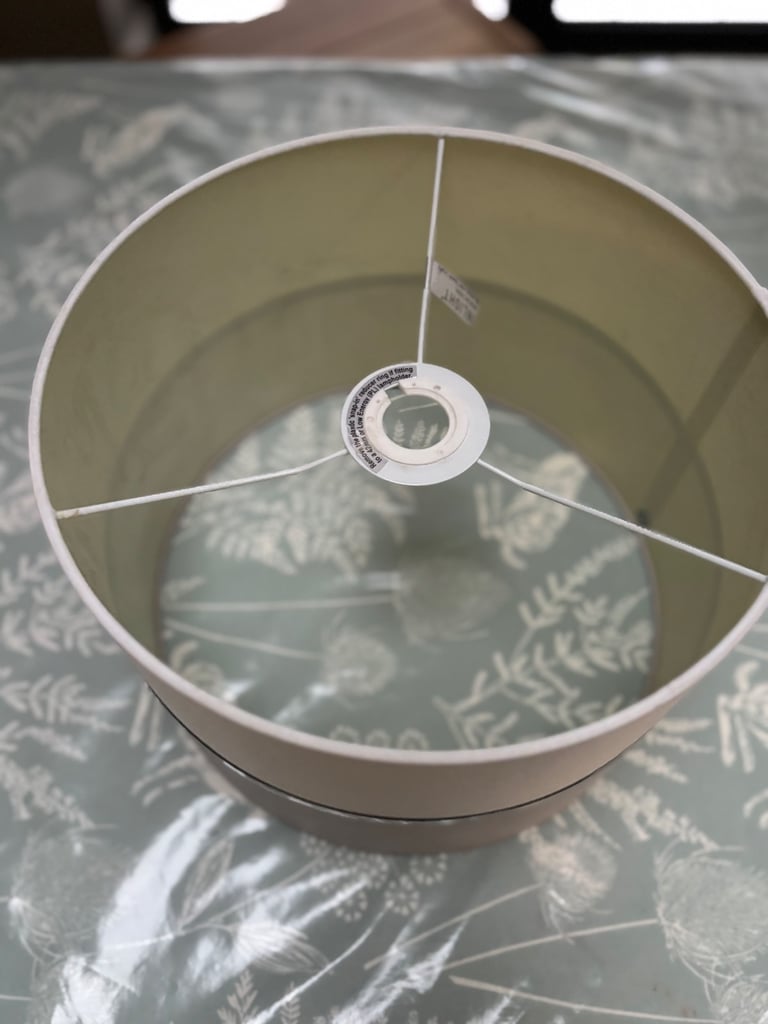 Silver/grey and cream Lampshade