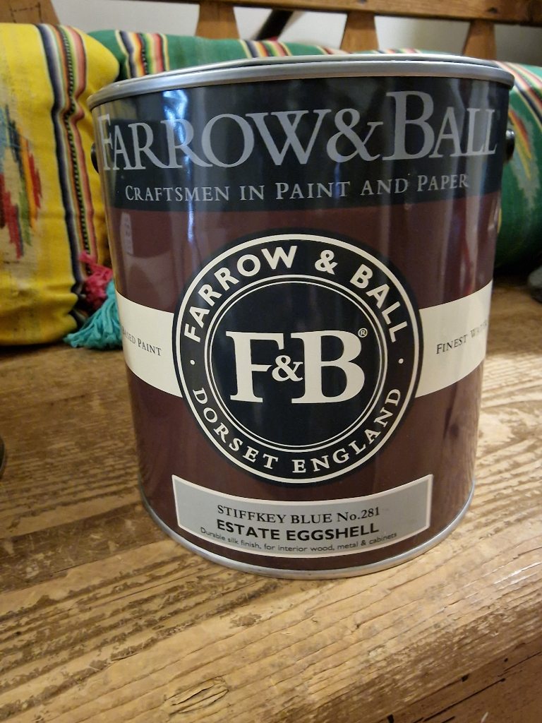 Farrow and Ball Stiffkey Blue paint 