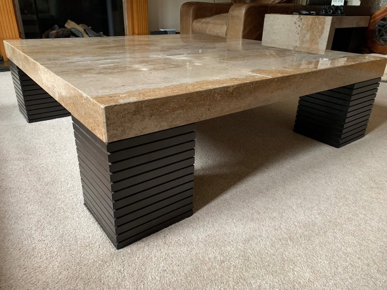 Coffee Tables - Large Stone - 2 x matching side tables & 1 x centre table by Stone International