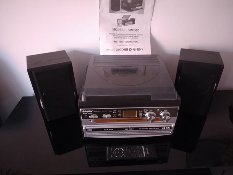 image for Steepletone SMC595 Turntable Radio Tape CD Record Vinyl & Tape to CD. Encoder & Aux-in HiFi