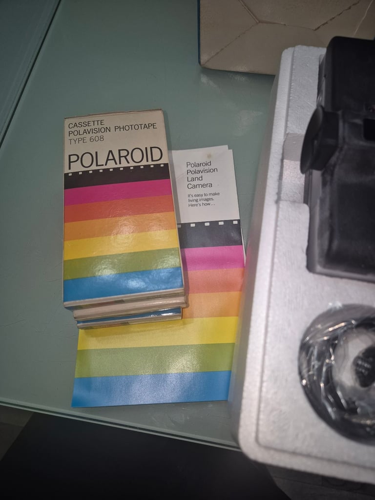 Polaroid land cameras and player screen
