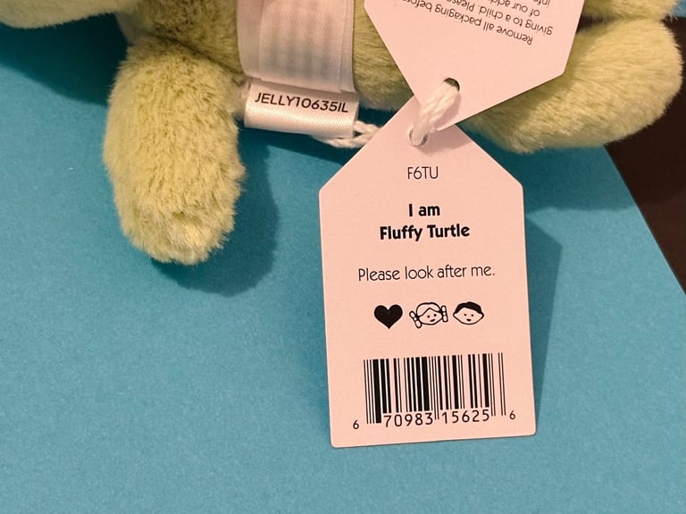 BNWT Jellycat Fluffy Turtle