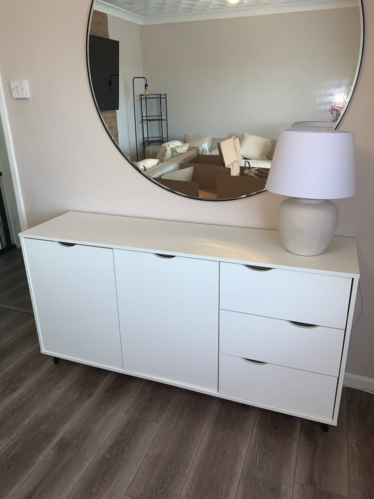Large white wooden sideboard 