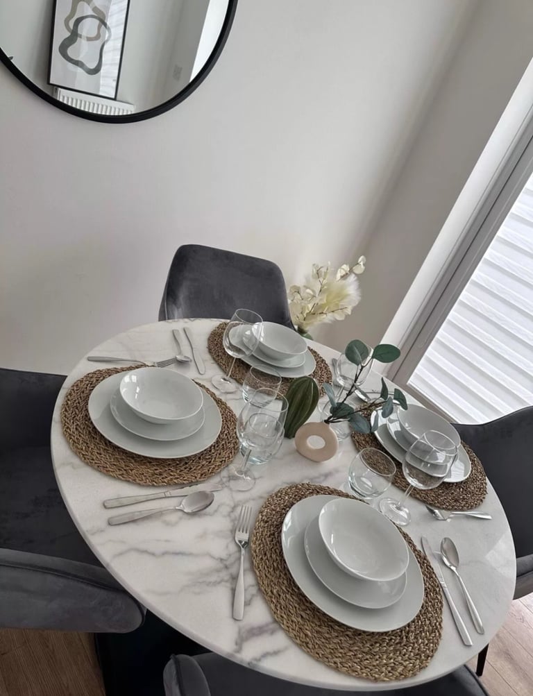 Marble top dining table (new)