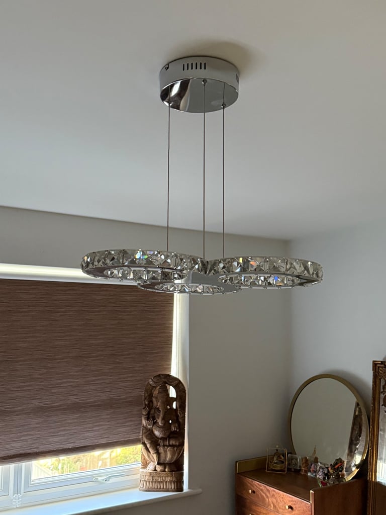 image for Led excellent condition Schuller silver crystal led light