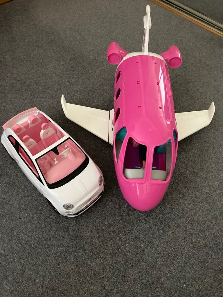 image for Barbie Aeroplane & Car Fiat 500. £10 both