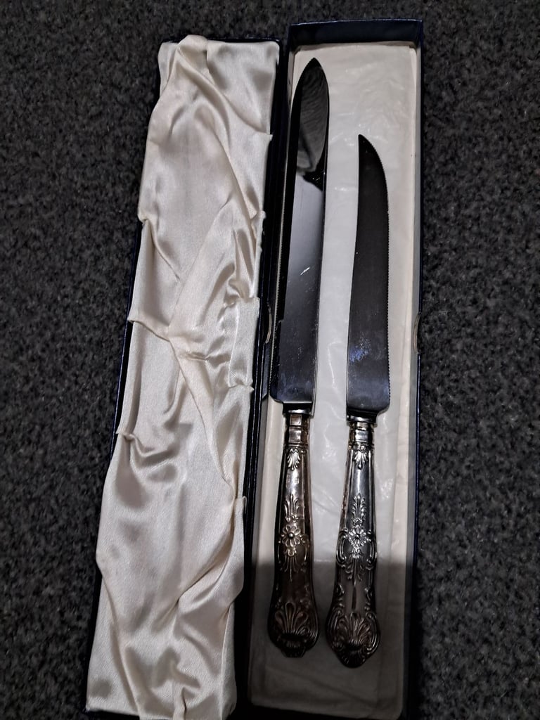 image for 2 bread slices and cheese slicer all hallmarked sterling silver handles 
