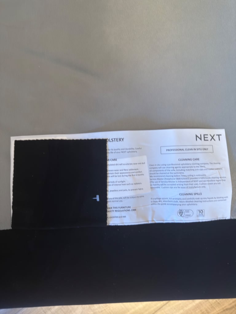 Next Black Velvet Armchair 