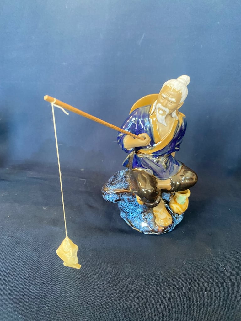 A scarce collection of 6 pieces of Chinese handcrafted clay pieces of Mudmen characters