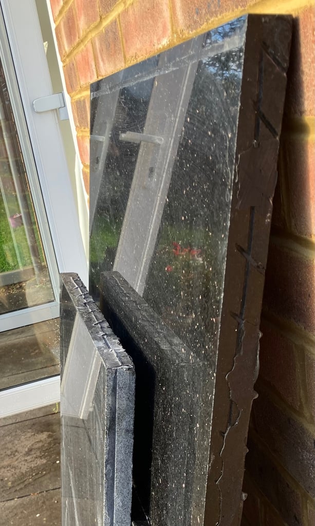 Black Granite pieces with slight sparkle 