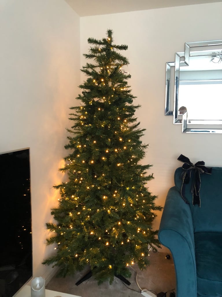 image for Slim Glacier artificial 8 foot Christmas Tree