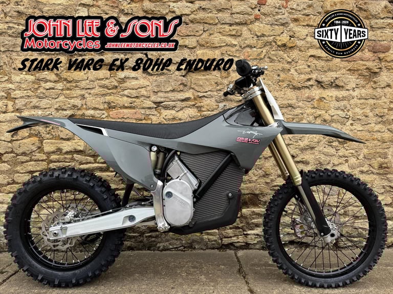 Stark Varg EX Electric Enduro Bike, New 2026 Model, Grey, 80HP Model, In Stock