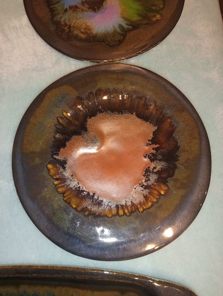 1960s / 1970s Newlyn pottery Eric Leaper Splash Plates 