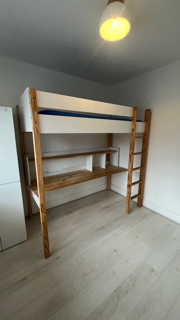 image for Habitat Nico High Sleeper Bed with Desk