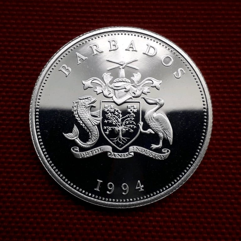 10g SILVER Queen Mother 1994 Barbados coin
