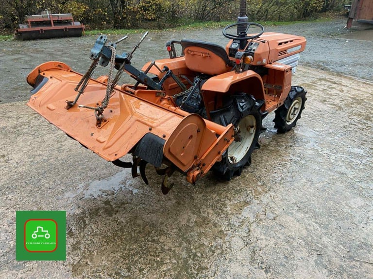KUBOTA B1400 4X4 COMPACT TRACTOR & ROTOVATOR ALL WORKING WELL SEE VIDEO
