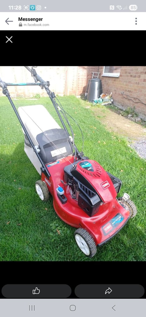 Toro self propelled super recycle with electric key ignition pull start rope