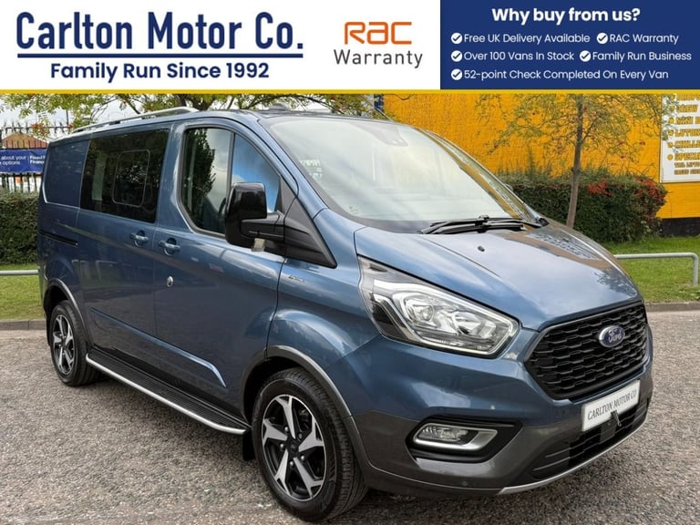 2021 Ford Transit Custom 2.0 320 EcoBlue Active Crew Van Double Cab 6dr L1 H1 Euro 6 (s/s) (170 p...