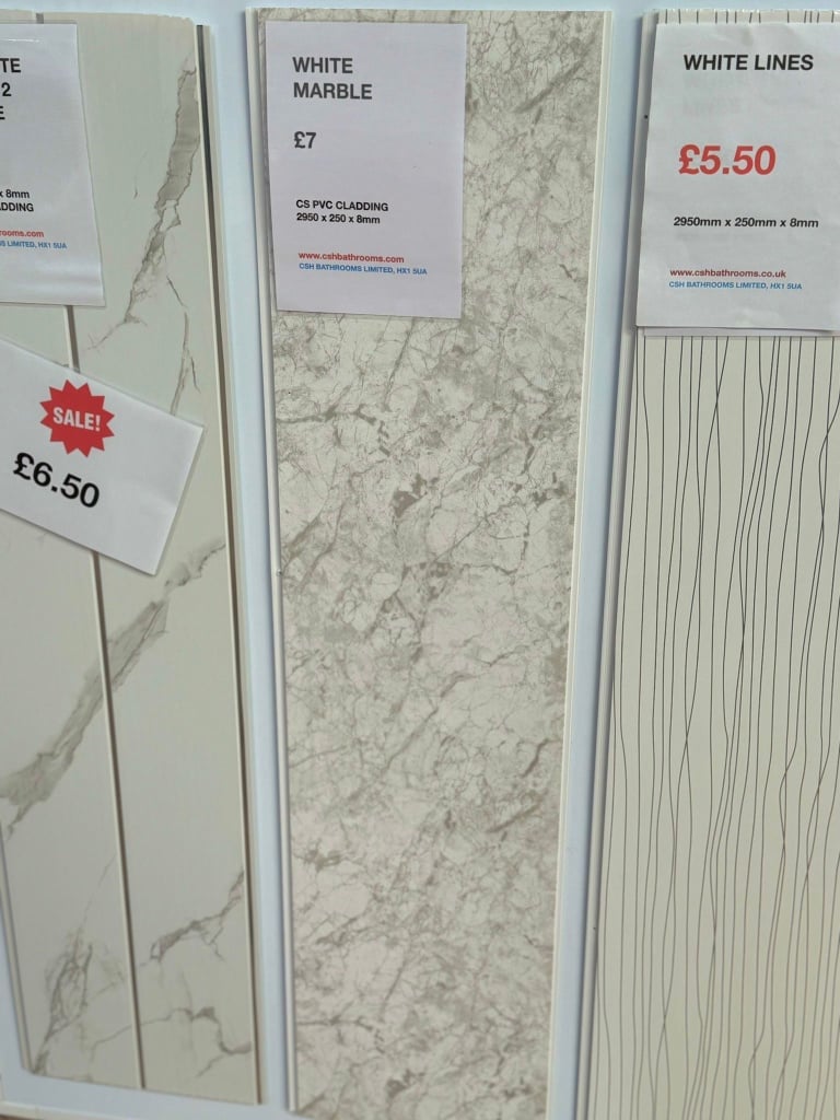wet wall CS PVC PANELS 2400x1000x10mm, bathroom cladding, CSH Bathroom