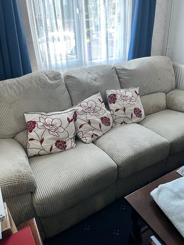 image for Lovely three seater recliner sofa - good condition. From pet free, smoke free home.