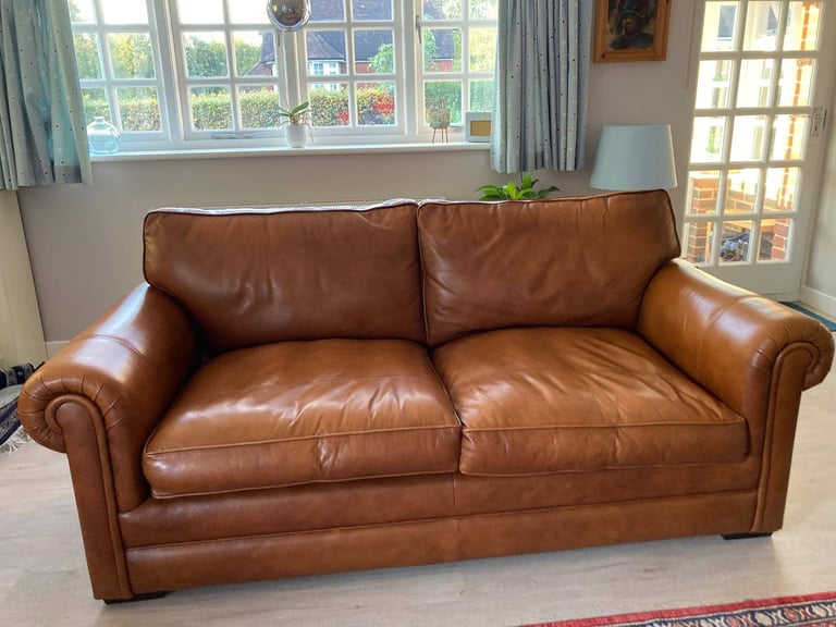 image for Parker Knoll Canterbury Large Leather Two Seater Sofa