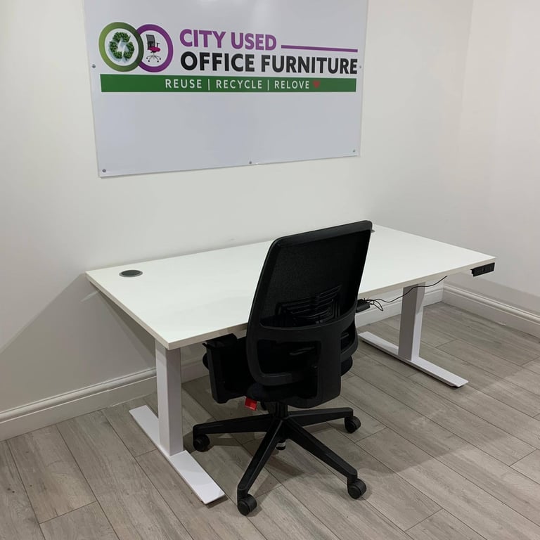 Used Office Furniture! ♻️ Pro Electric Sit-Stand Desk, Dual Motor, Memory Settings