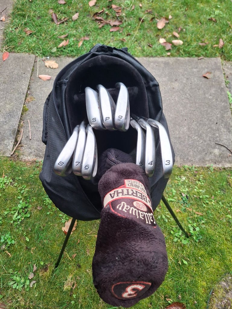 image for FULL GOLF SET: TaylorMade Burner Irons, Callaway Woods & Titleist Stand bag