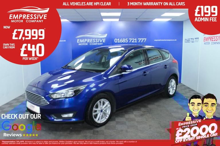 2016 16 FORD FOCUS 1.5 TDCI ZETEC HATCHBACK 5DR DIESEL MANUAL EURO 6 (S/S) (120