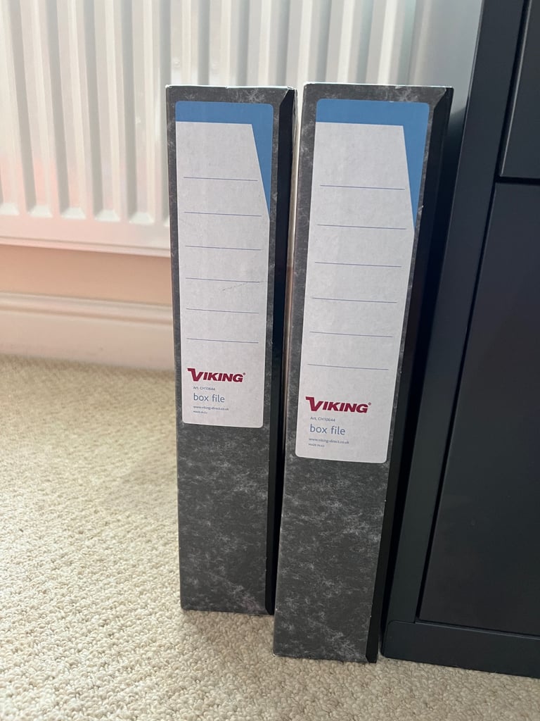2 Paper filing storage boxes