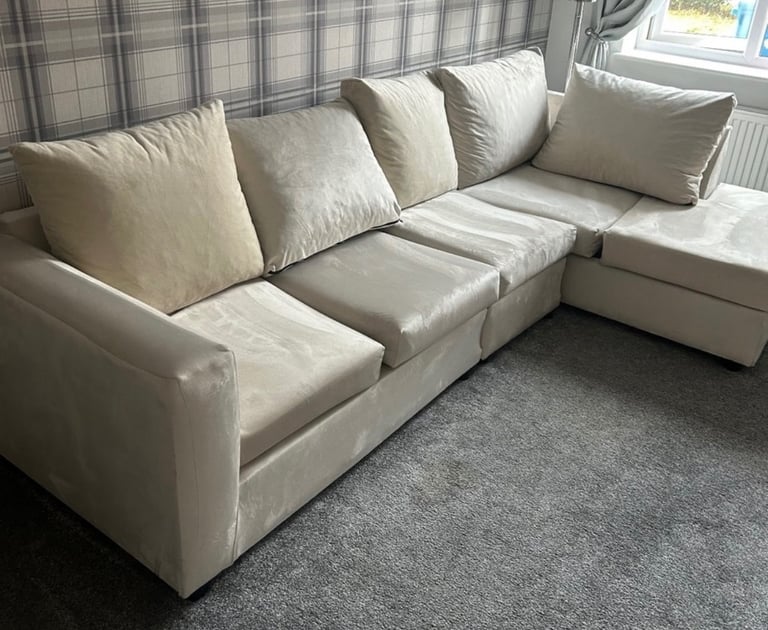 Plush velvet new corner sofa