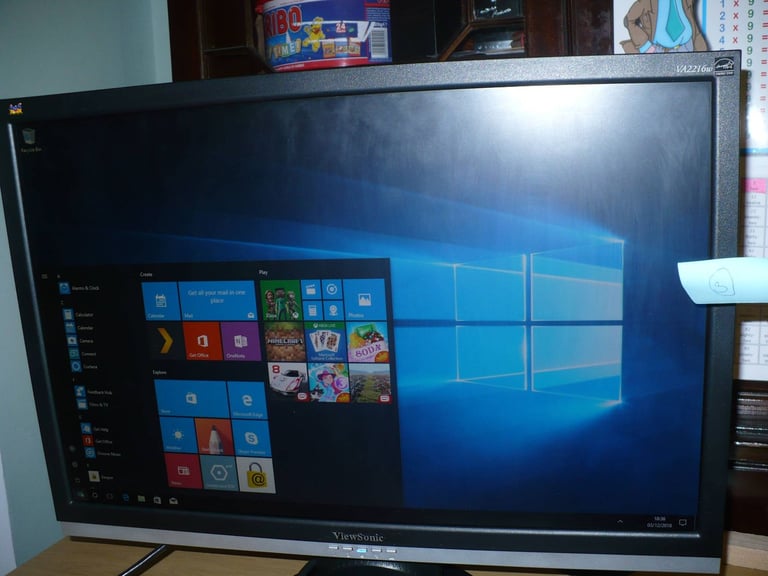 image for Viewsonic VA2216W Widescreen 22 inch LCD Monitor Screen in very good condition. VGA input only.