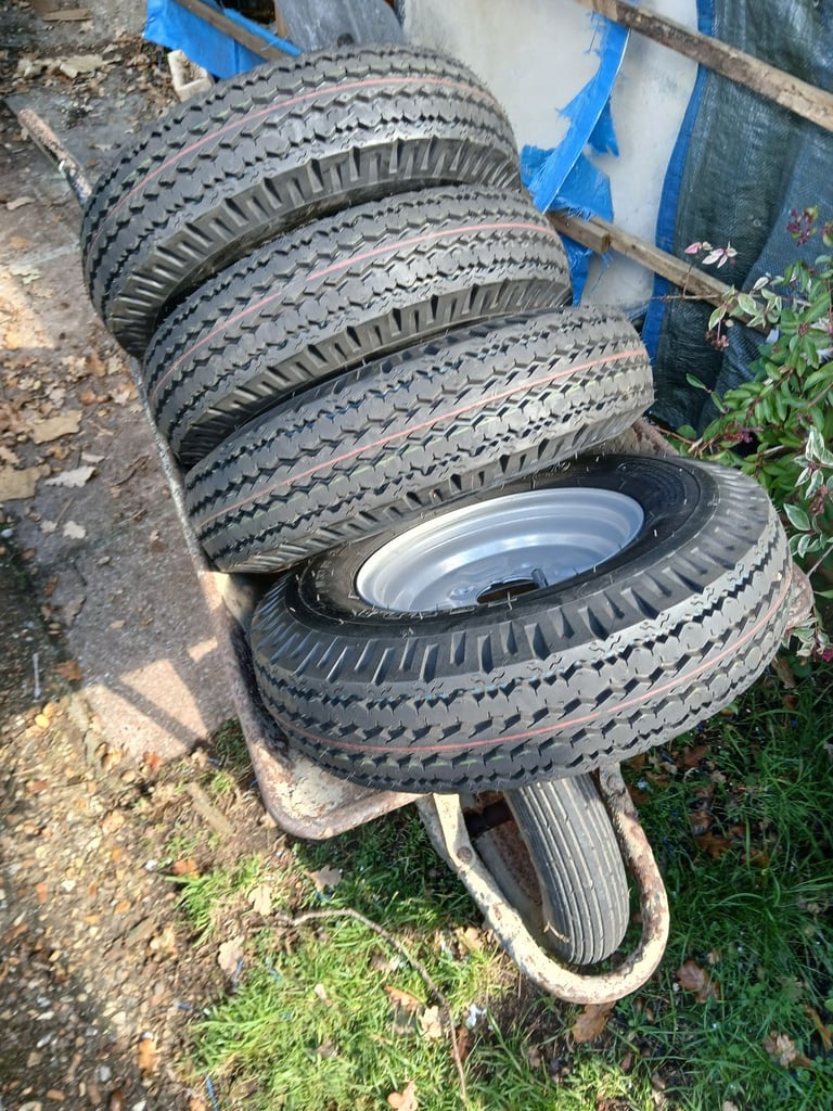 image for 4 trailer wheels and tyres for sale
