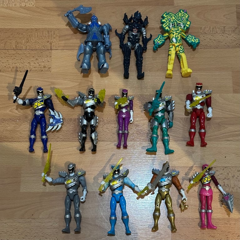 image for Bundle of 12 Power Rangers Dino Charge 5.5” Figures Including Villain Wrench