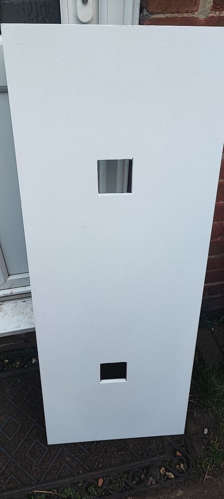 1200 X 470MM WHITE RESIN COUNTERTOP WITH 2 X 1TH VITRA CERAMIC COUNTER TOP BASINS - RRP £595