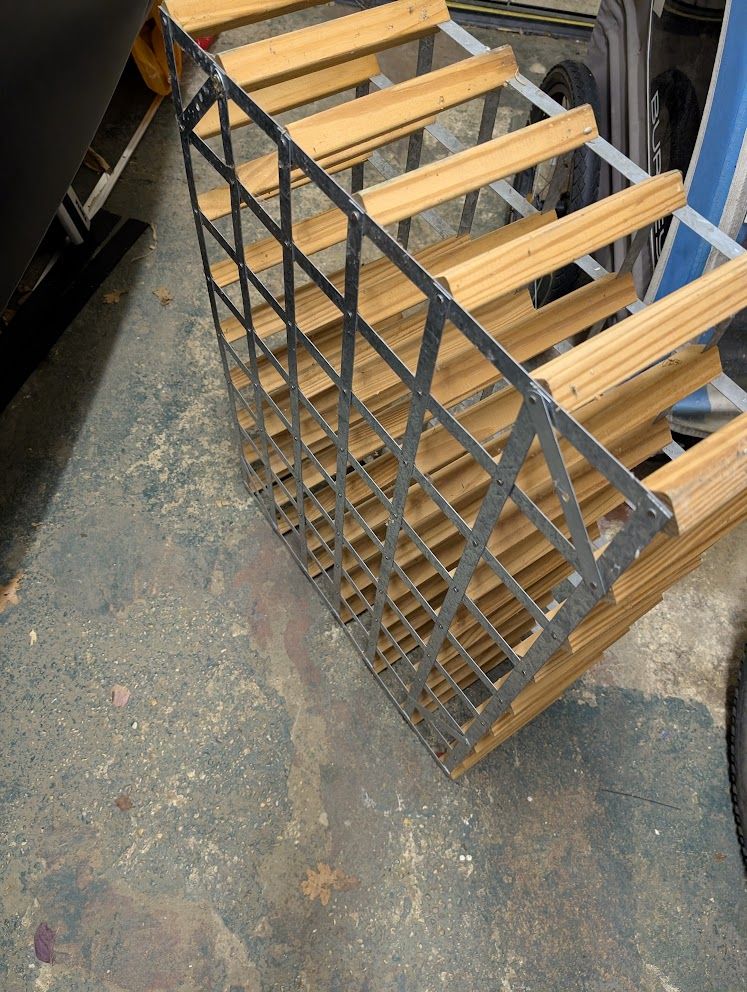 48 bottle wood/metal wine rack