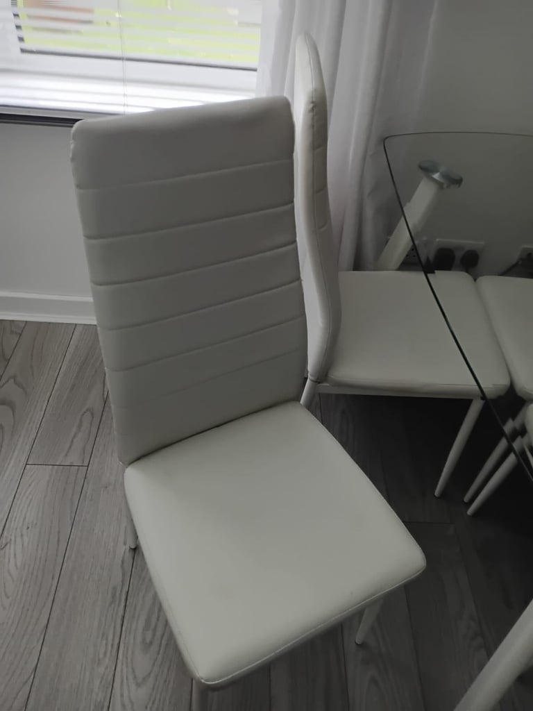 Glass table and 4 chairs