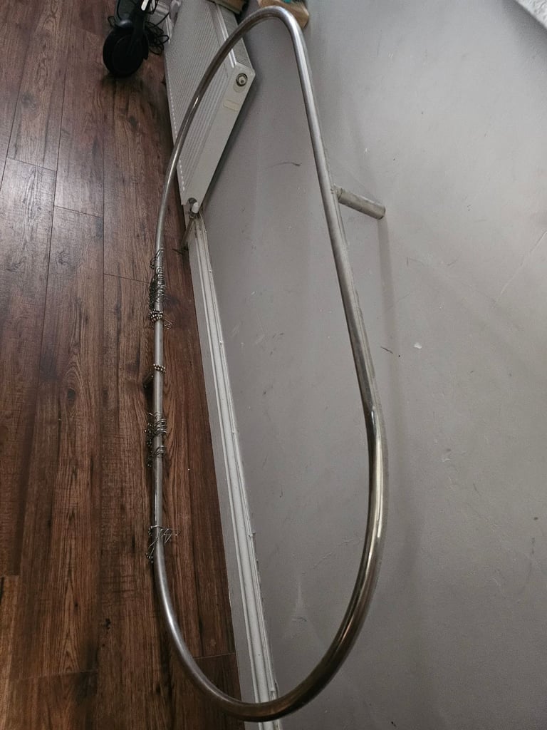 image for Chrome oval shower curtain rail