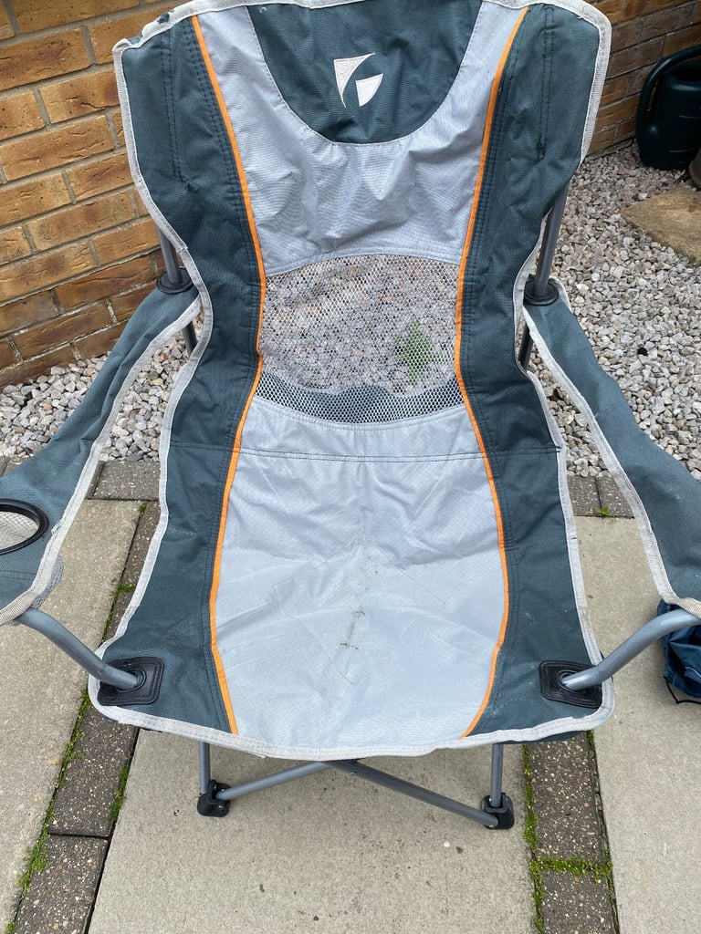 Fishing basket ,stool and chair  good condition
