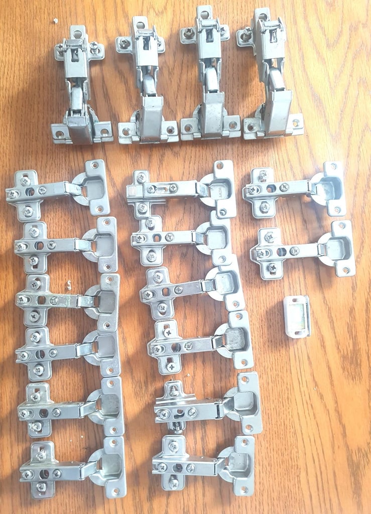 image for Qty 18 used kitchen cabinet hinges
