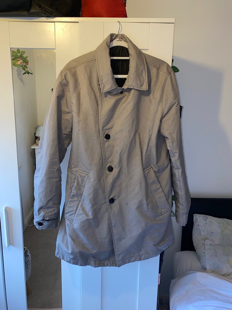 Stone Island, Grey Trench Coat 