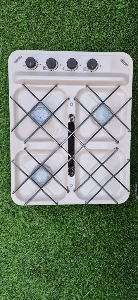 CRAMER and VANETTE gas hob and grill with glass lid for camper caravan motorhome boat.