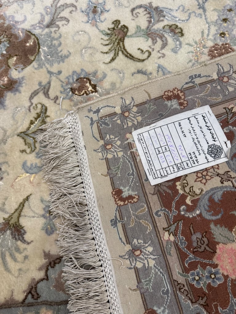 Luxury handmade Persian Tabriz silk rug 300x200cm