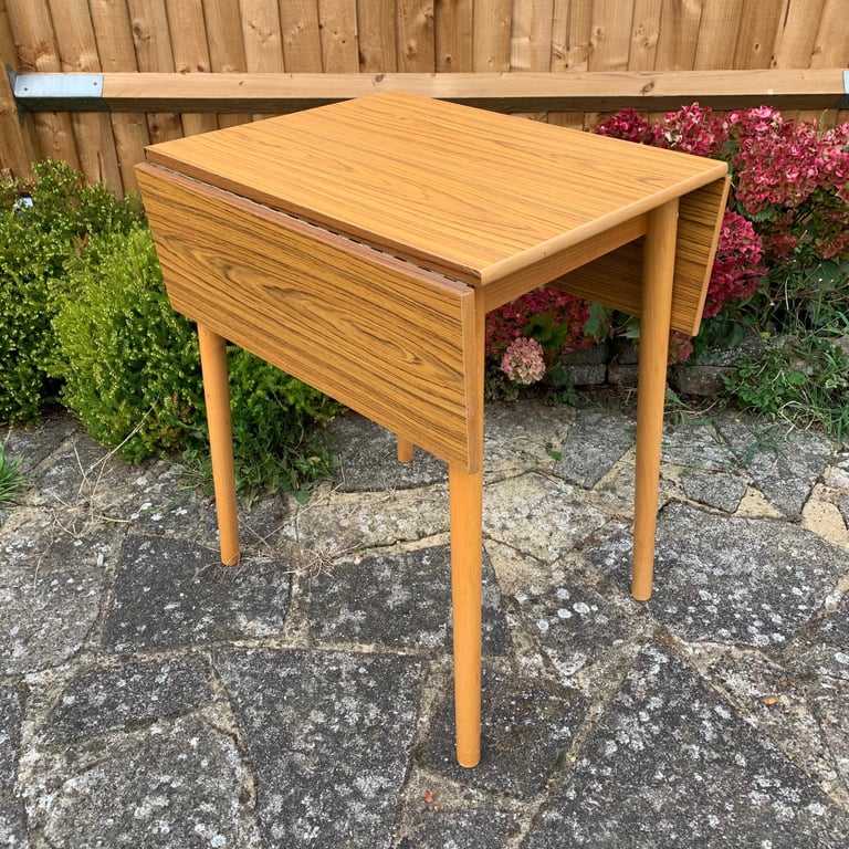 image for Vintage Formica Drop Leaf Dining Table 